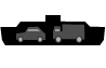 seaport symbol showing a black ship with vehicles loaded internally